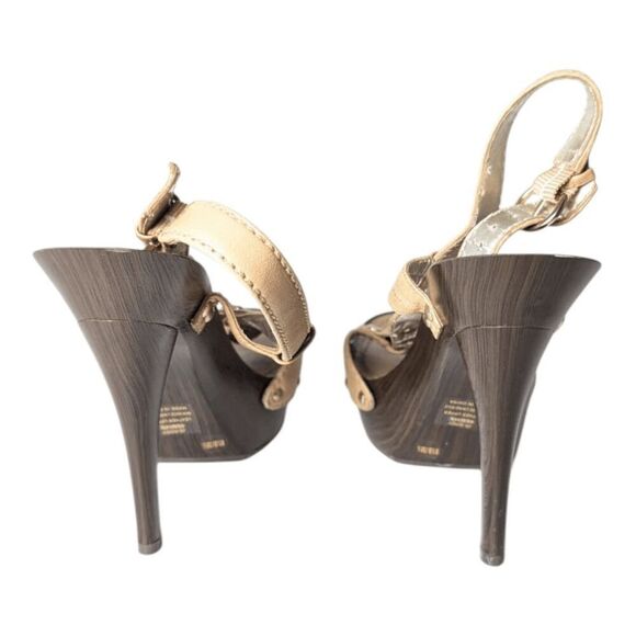 NWD JESSICA SIMPSON Gody Tan Leather Platform Sandals Size 8.5 - Picture 5 of 7